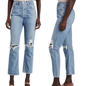 AGOLDE Riley high rise straight crop